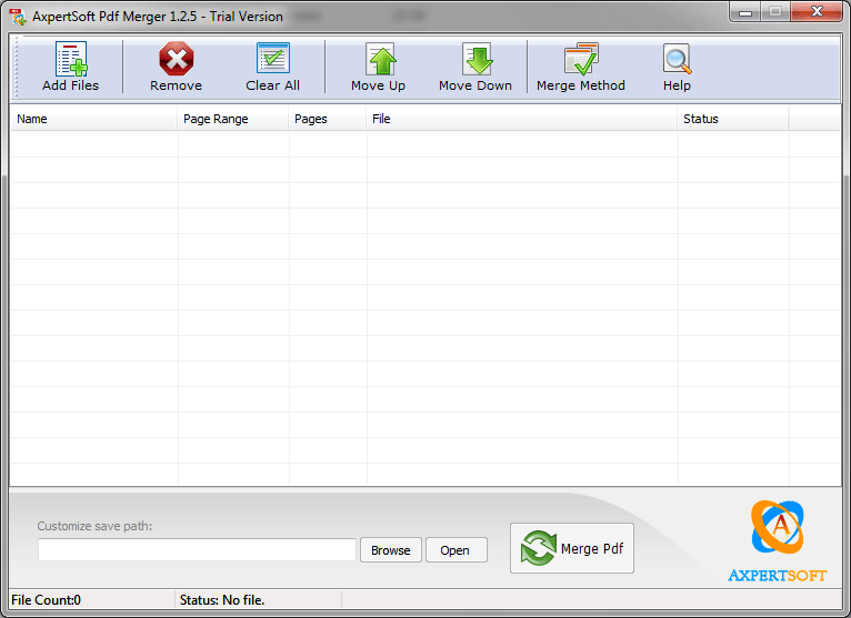 A Pdf Merger Tool Screenshot